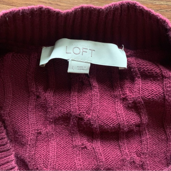 Loft cableknit sweater - women’s large - Picture 4 of 5